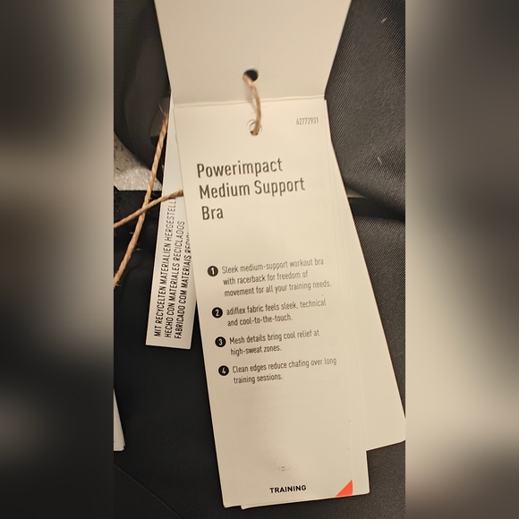 Adidas Black 3 White Stripe Active Bra Top Size 2X New W/Tags - Picture 9 of 10